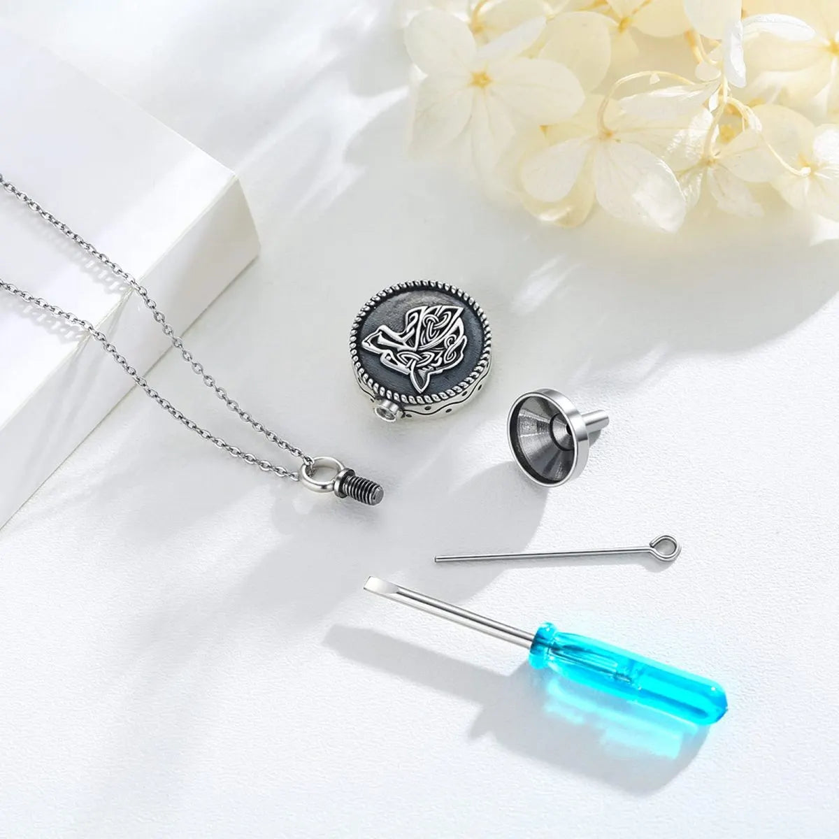 Viking Wolf Cremation Pendant