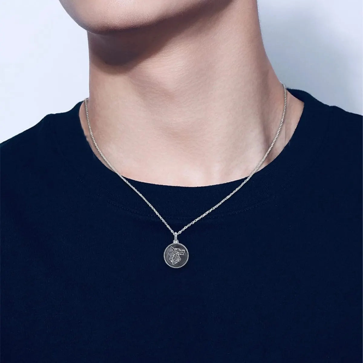 Viking Wolf Cremation Pendant