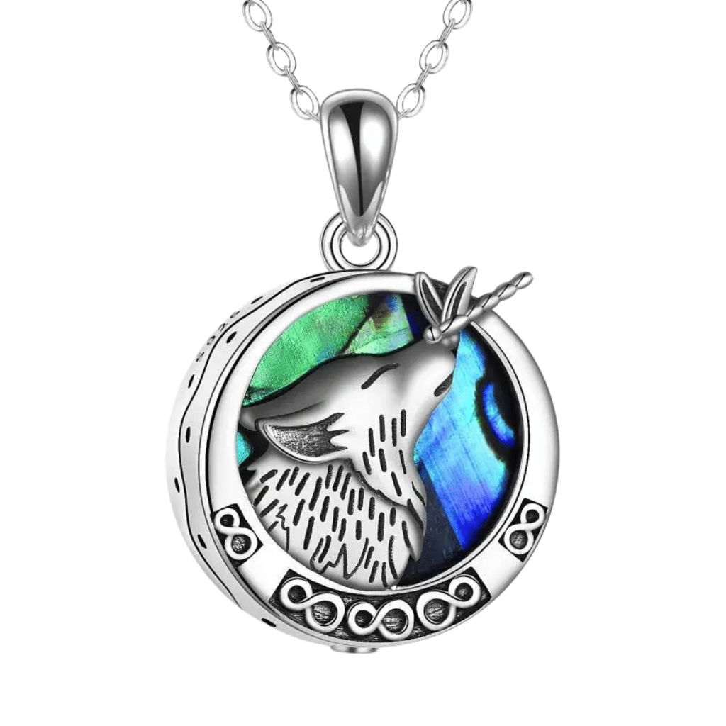 Wolfs Embrace Cremation Necklace