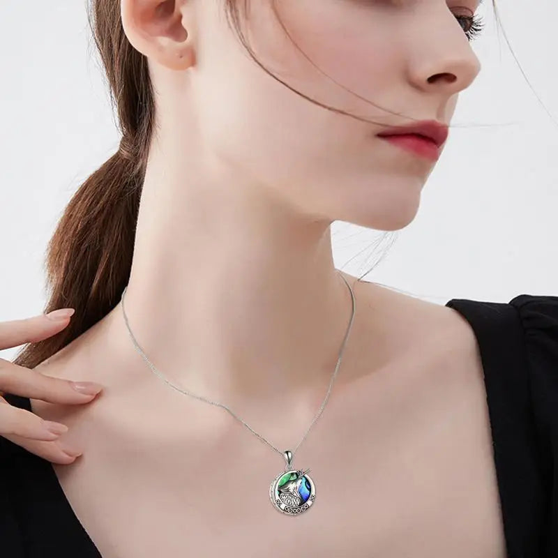 Wolfs Embrace Cremation Necklace