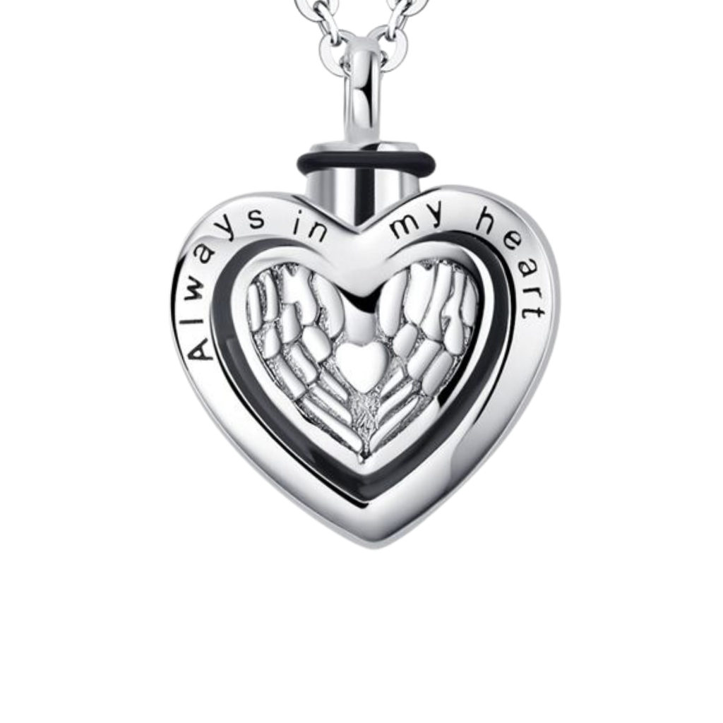 Heartfelt Angel Cremation Necklace