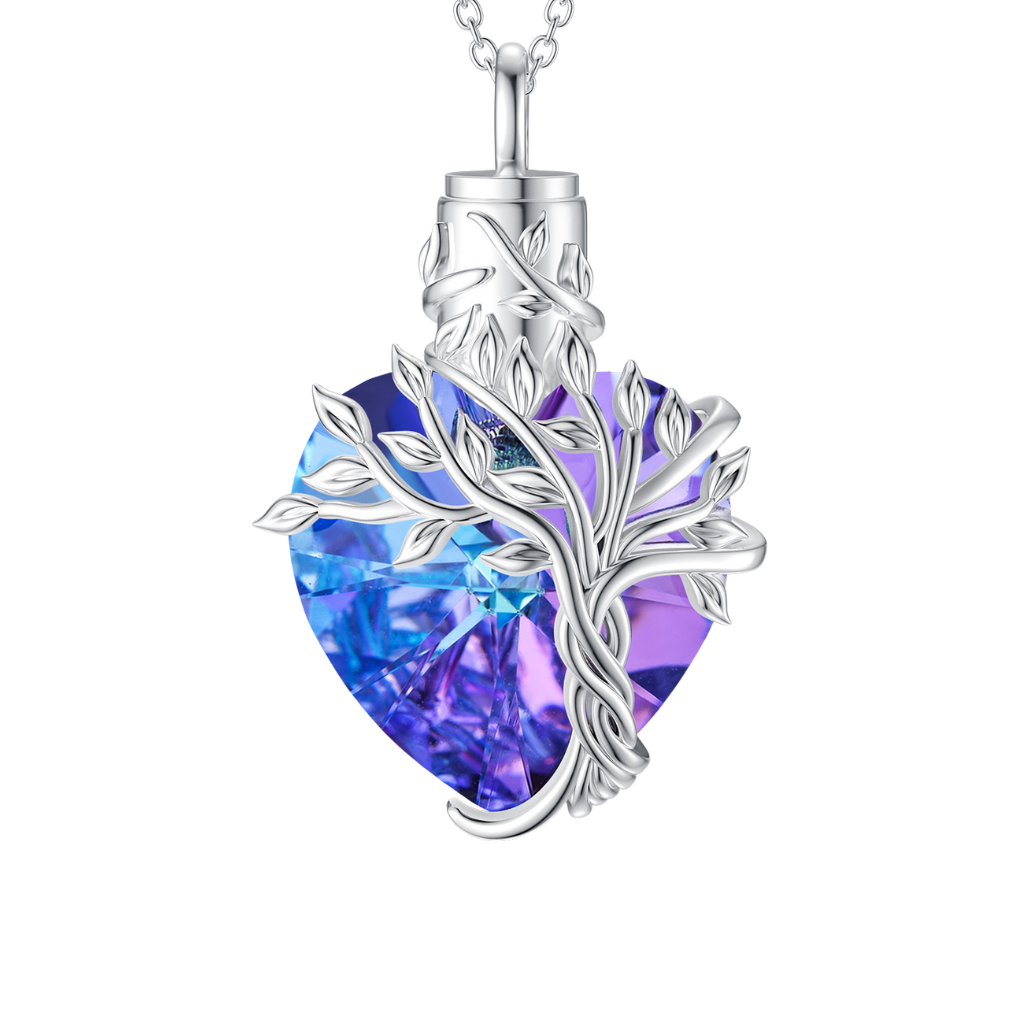 Azure Bloom Cremation Pendant