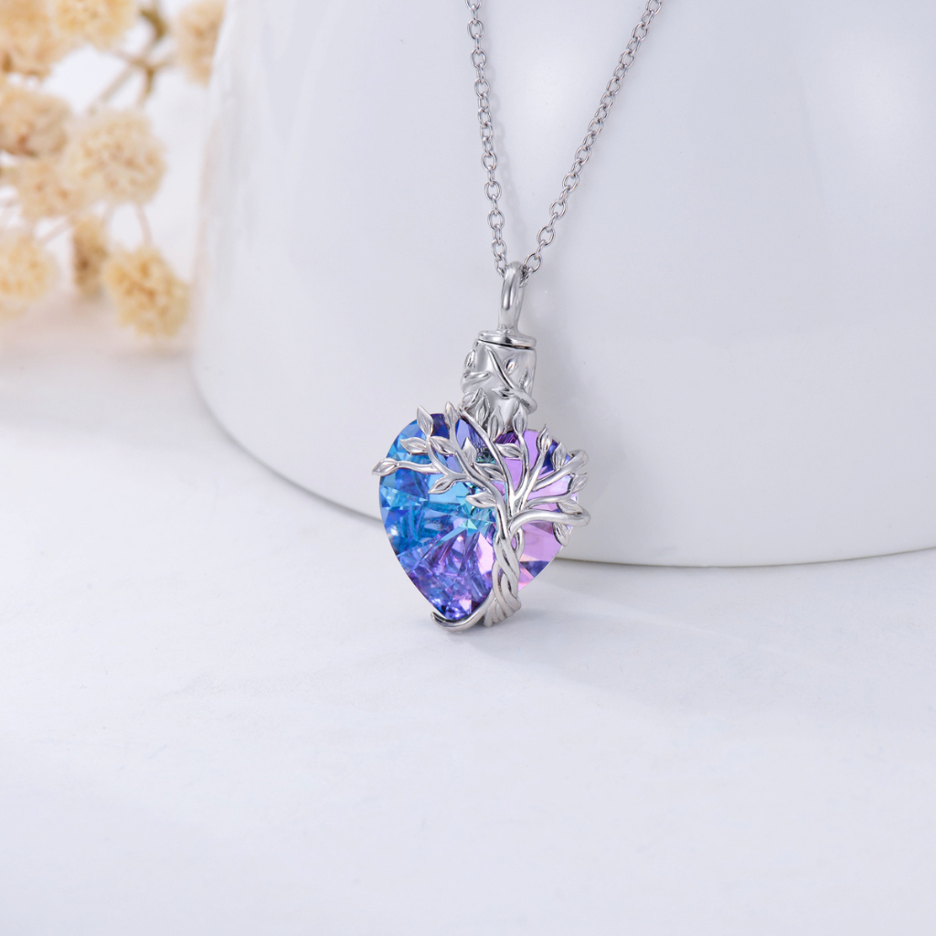 Azure Bloom Cremation Pendant