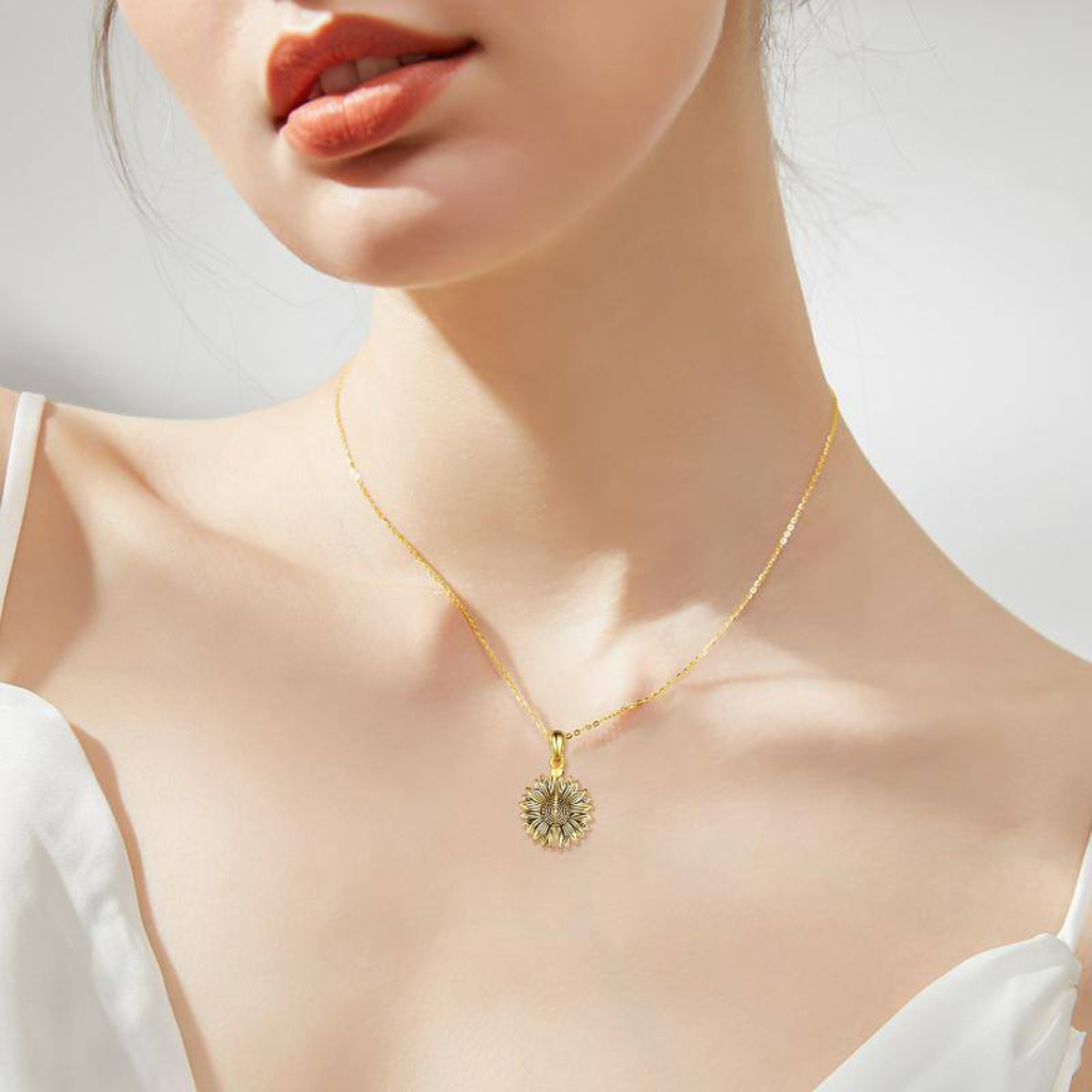 Golden Sunrise Cremation Necklace