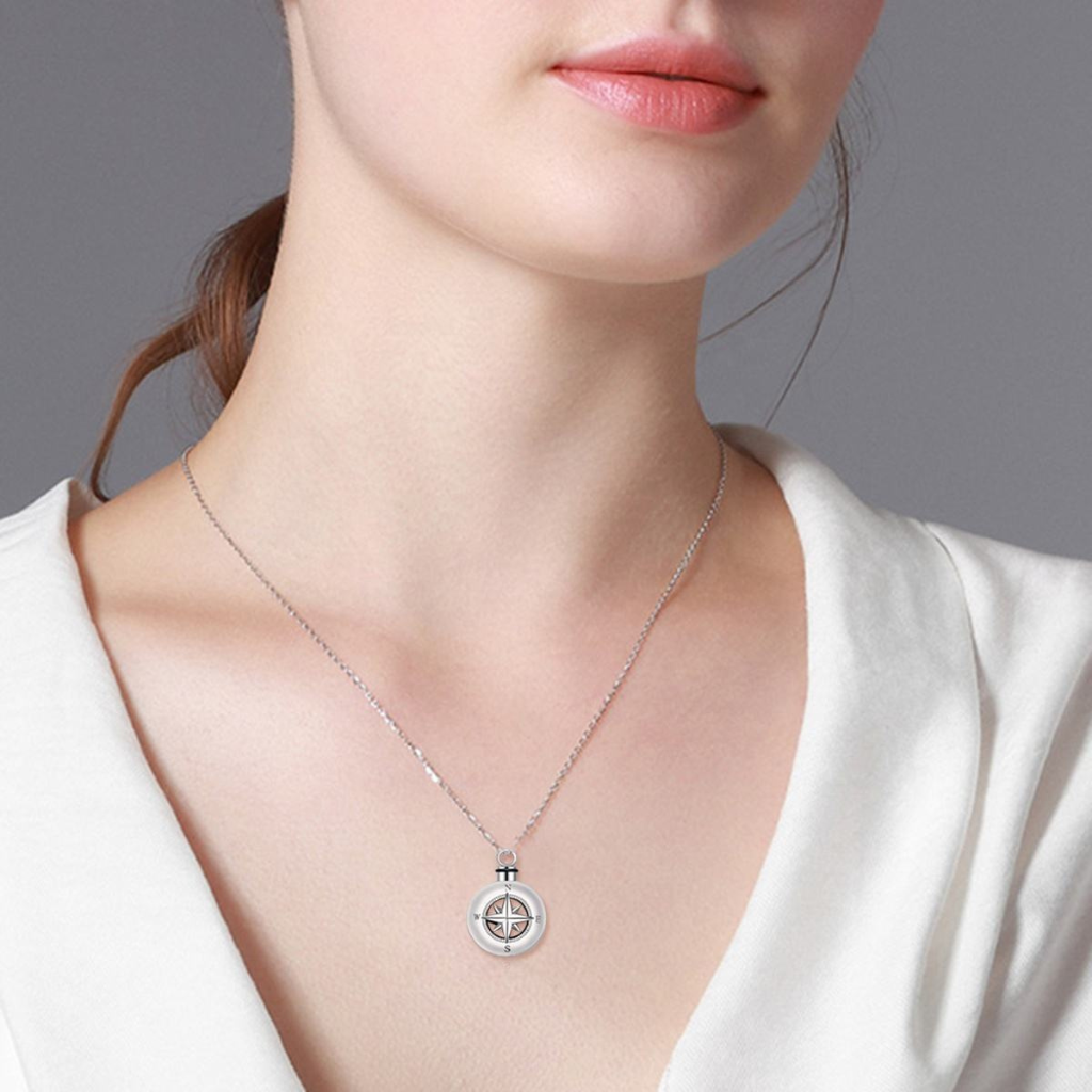 Guiding Compass Cremation Necklace