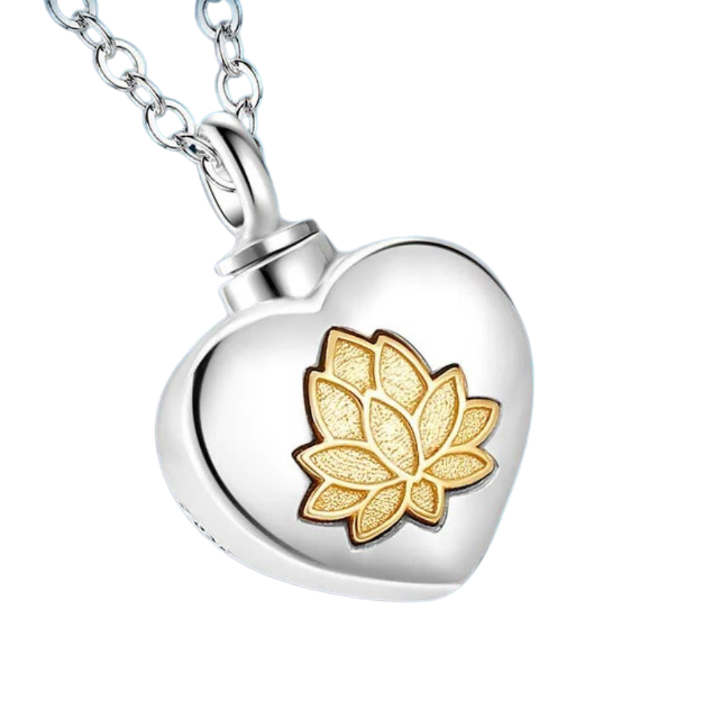 Radiant Lotus Bloom Cremation Pendant