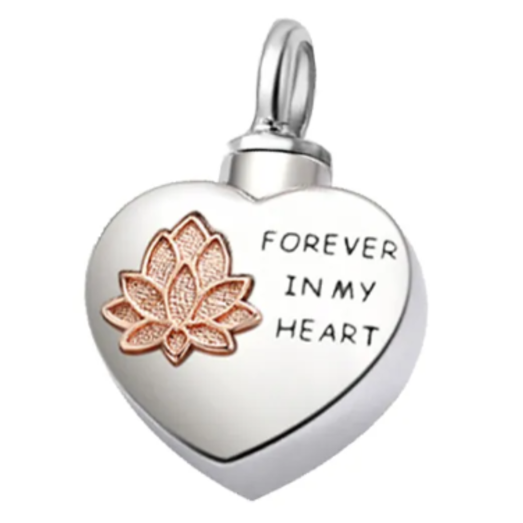 Radiant Lotus Bloom Cremation Pendant