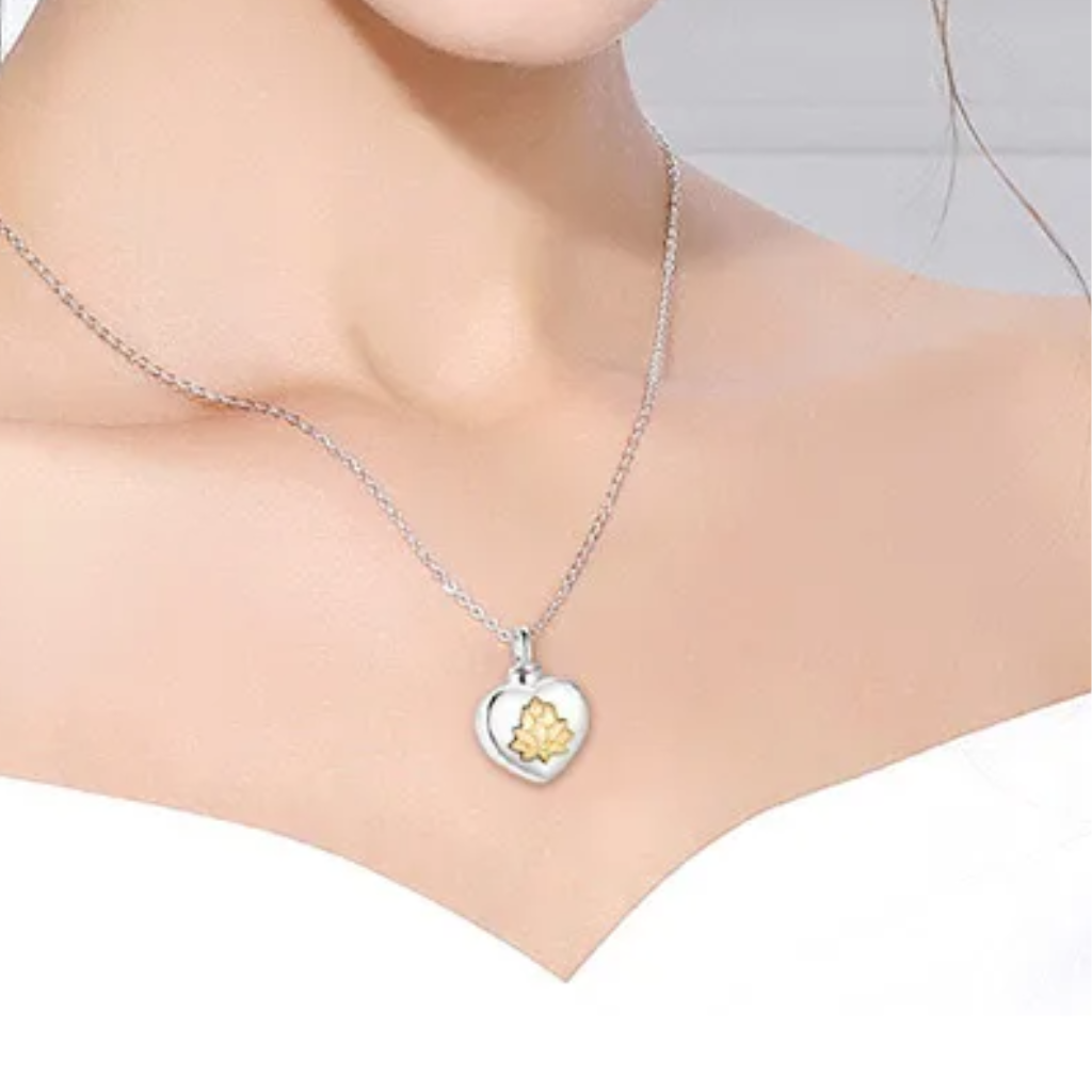 Radiant Lotus Bloom Cremation Pendant