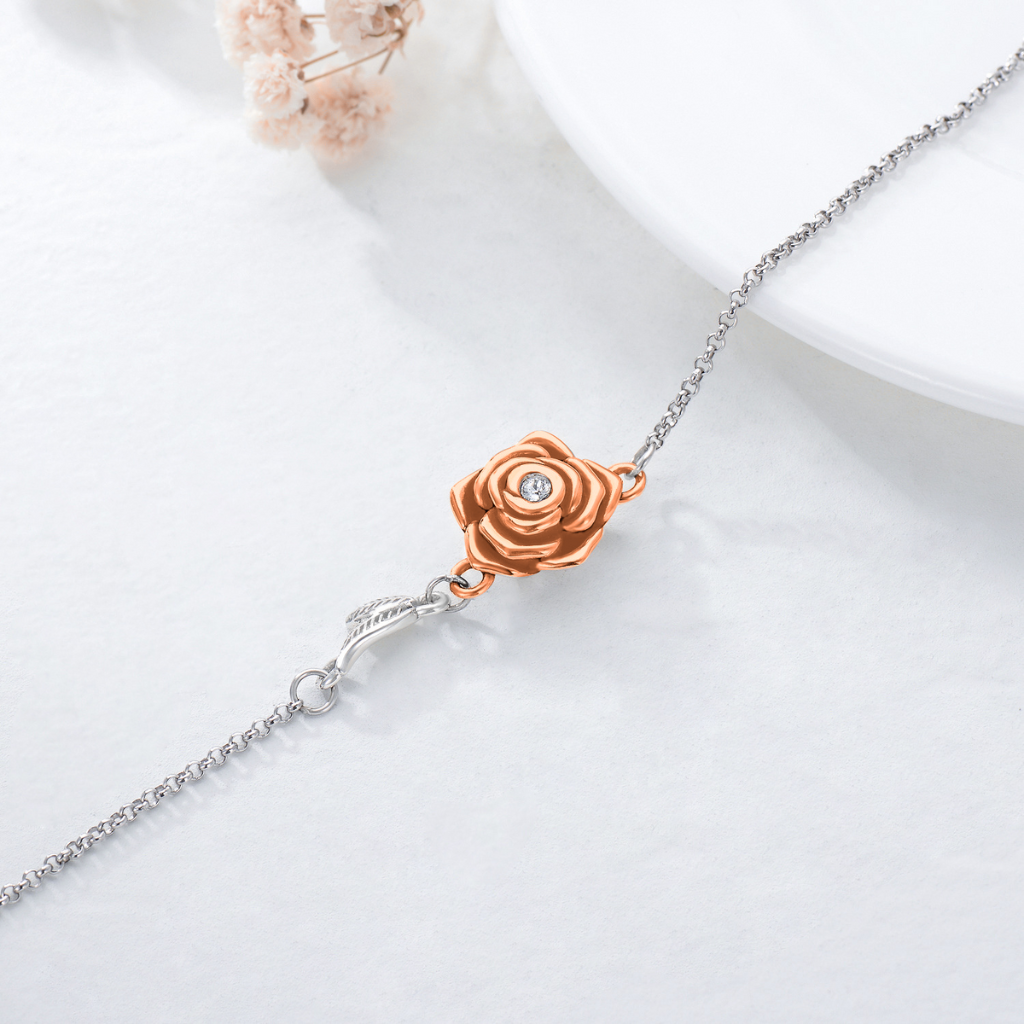 Blooming Rose Cremation Bracelet