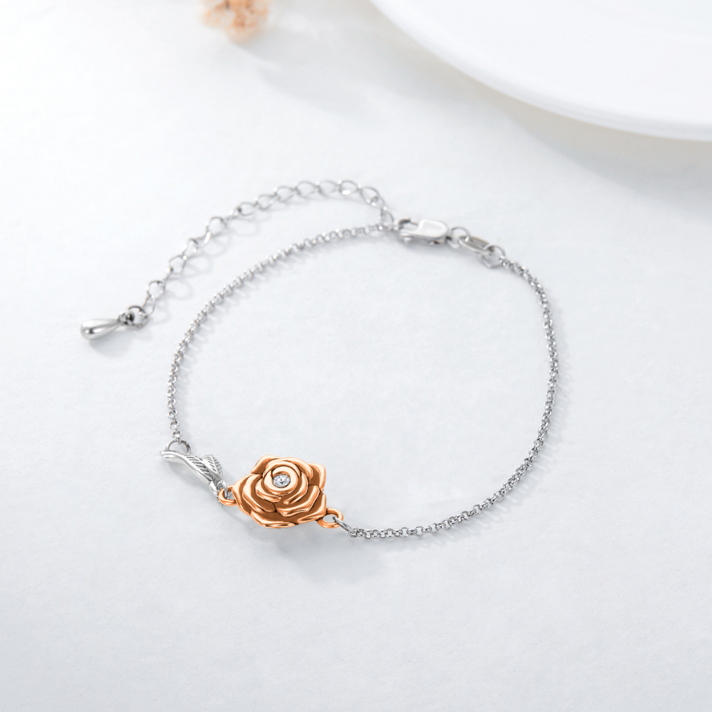 Blooming Rose Cremation Bracelet