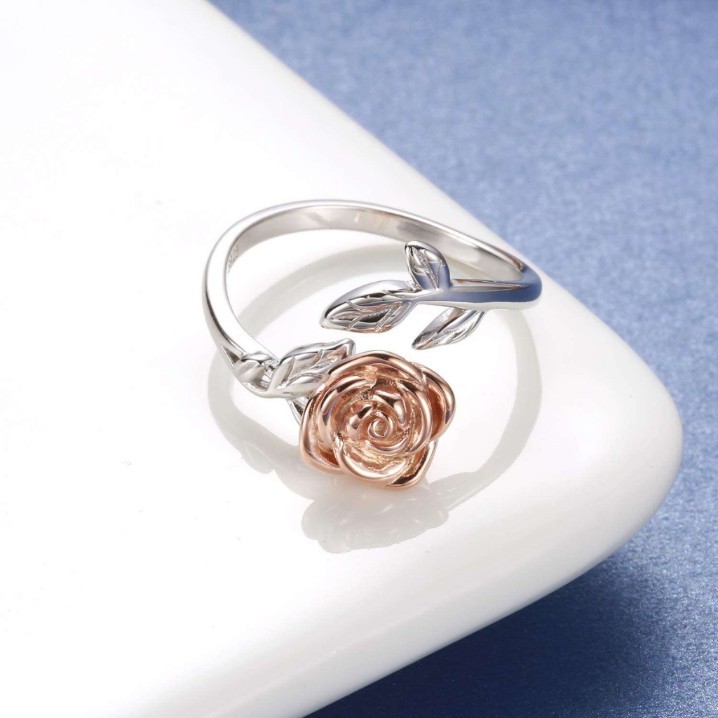 Blooming Rose Cremation Ring