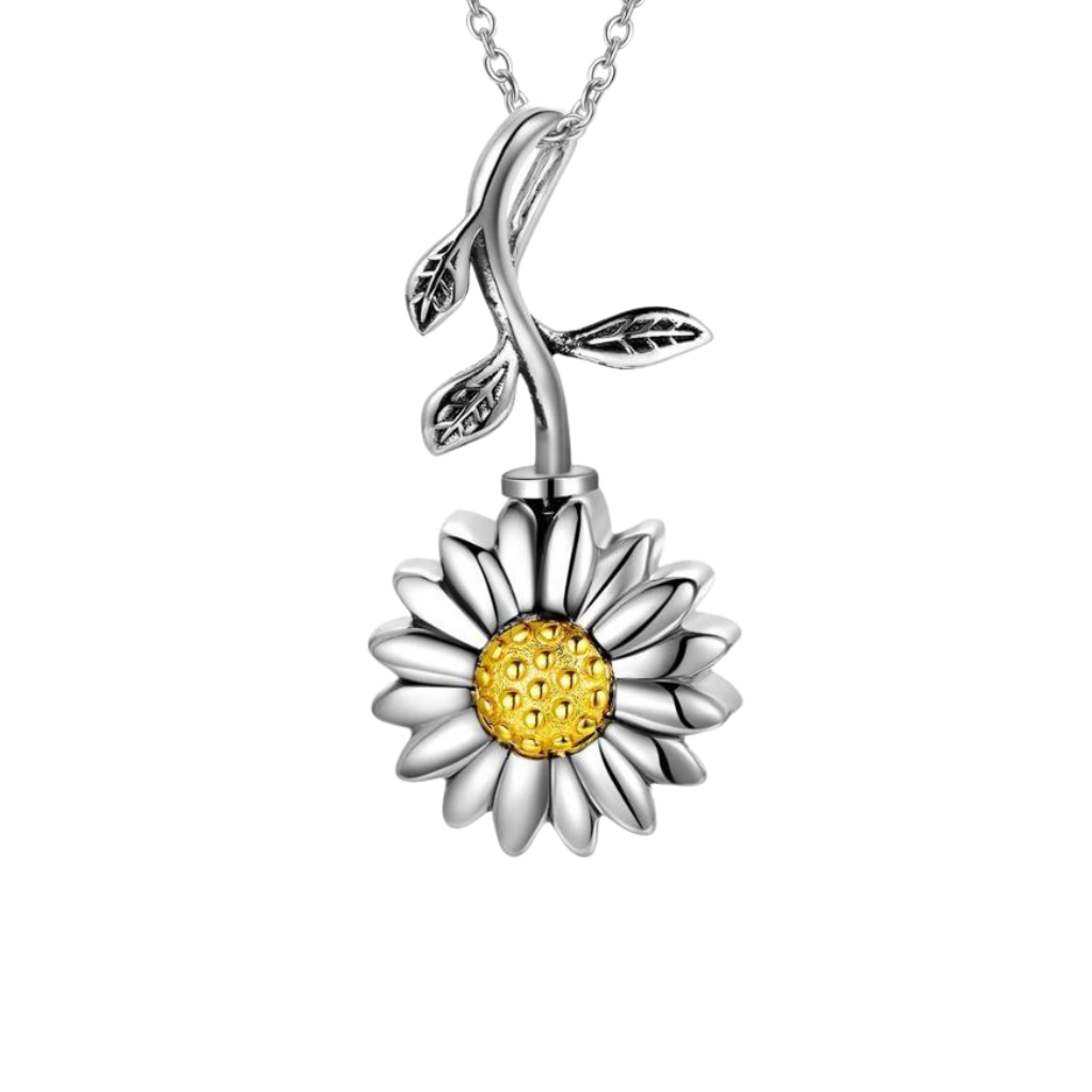 Sunny Sunflower Cremation Necklace