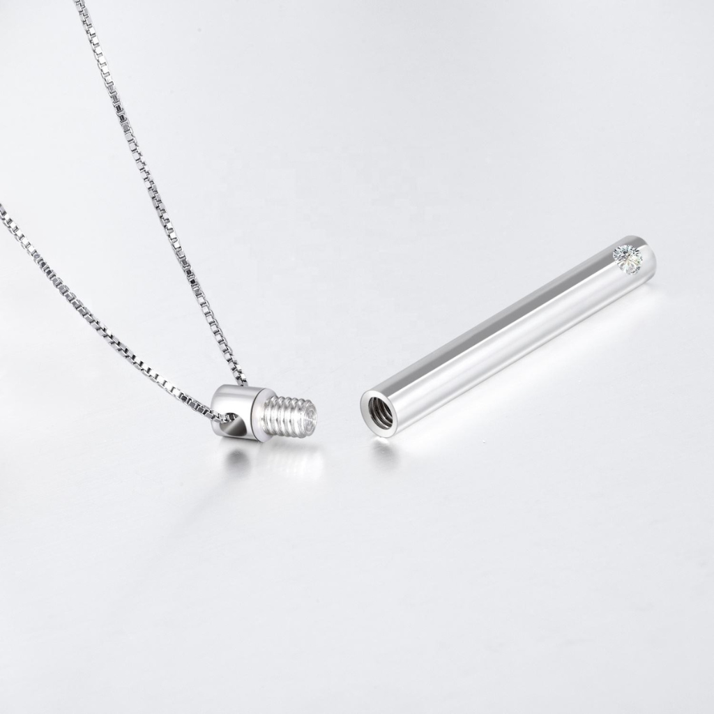Stellar Silver Cremation Necklace