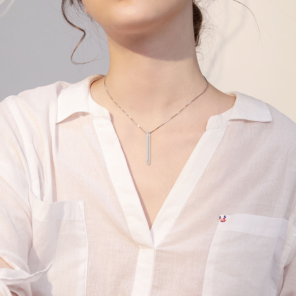 Stellar Silver Cremation Necklace