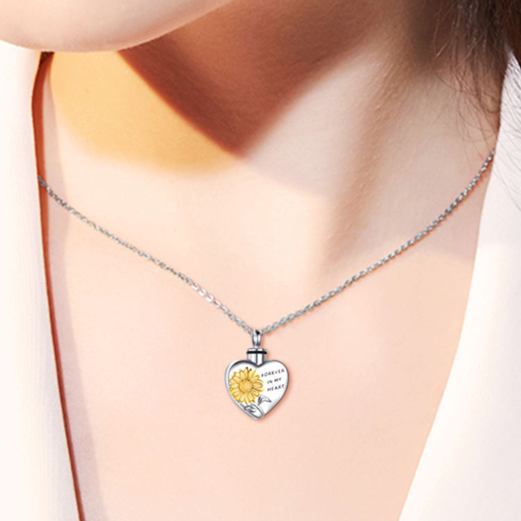 Golden Rays Cremation Necklace