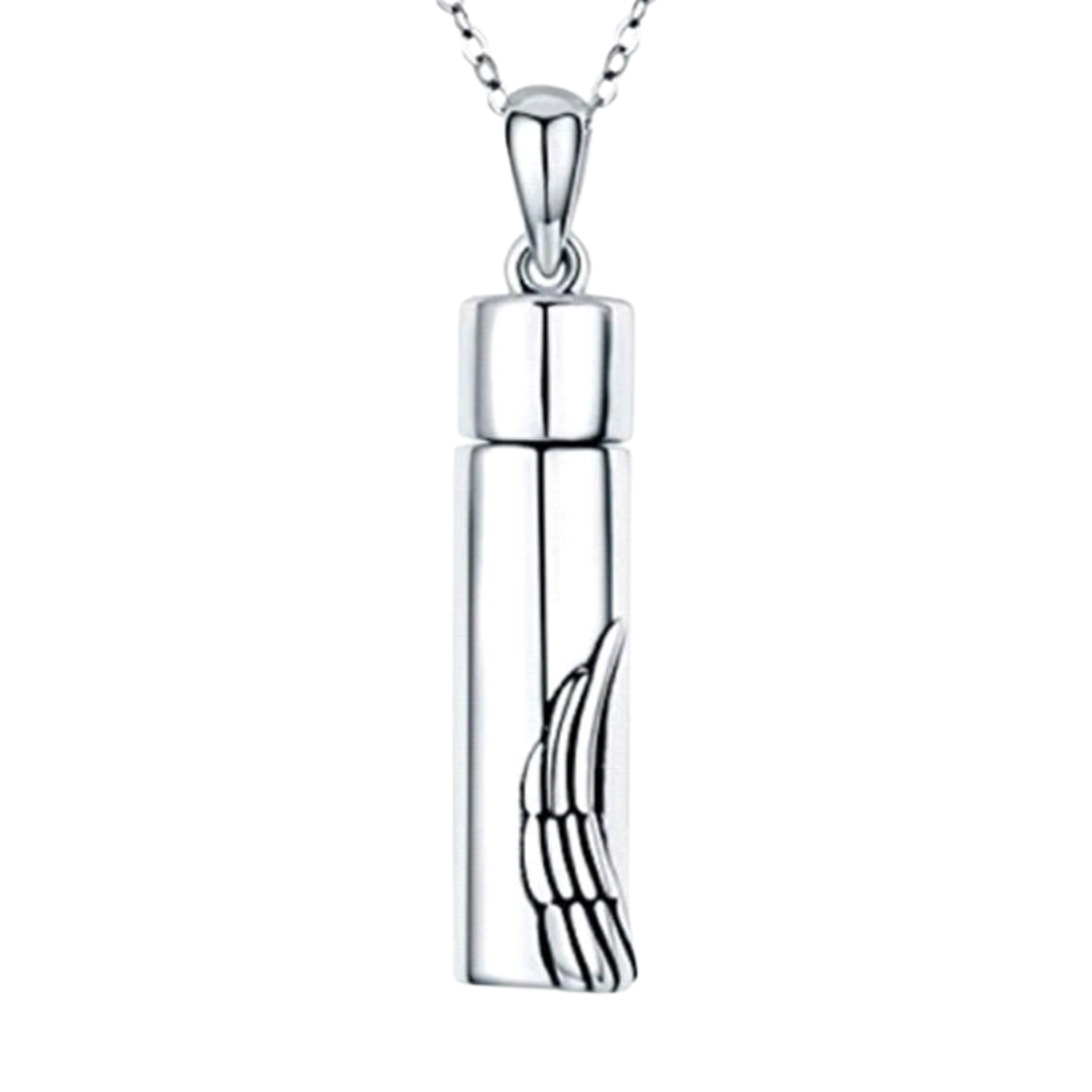 Guardian Angel Wing Cremation Necklace