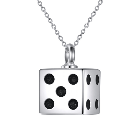 6 Sided Dice Cremation Pendant