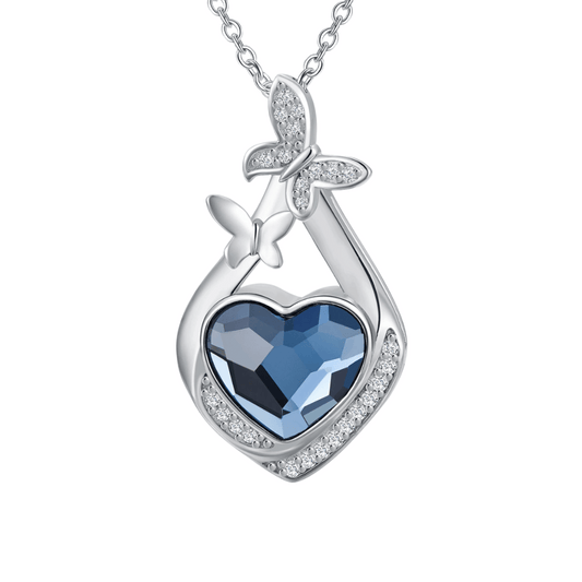 Azure Flutter Cremation Necklace