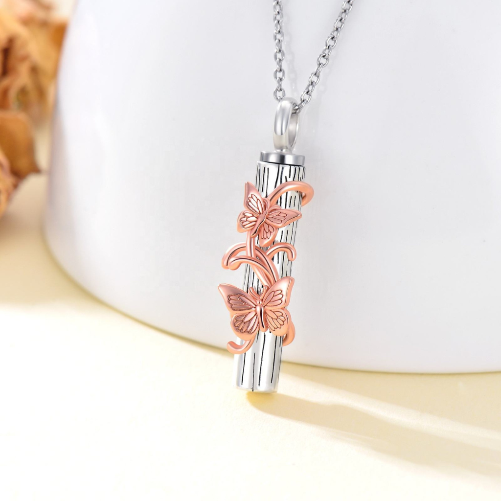 Butterfly Cremation Necklace