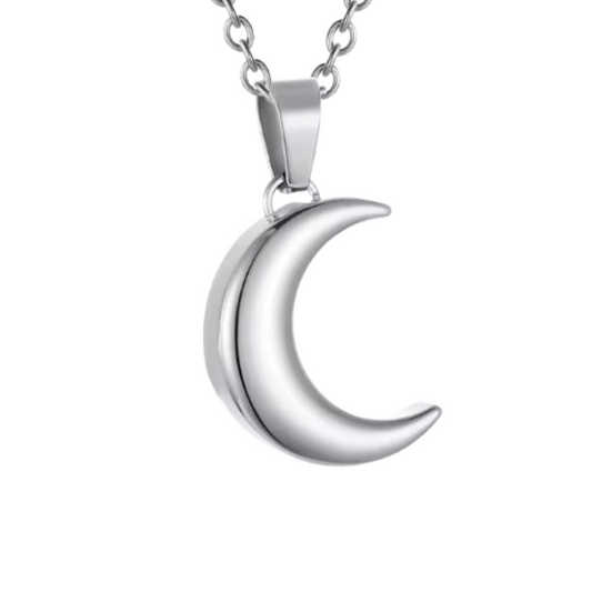 Crescent Moon Cremation Pendant