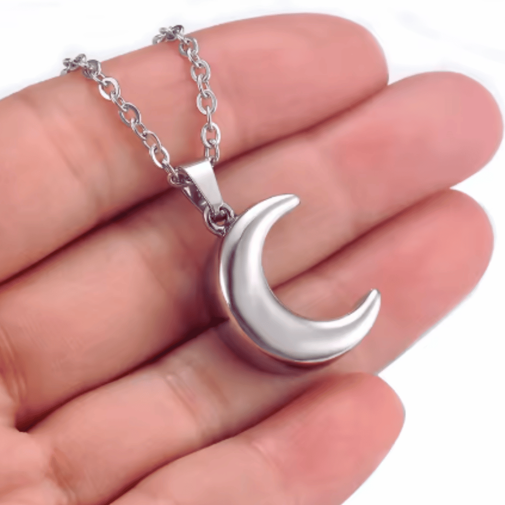 Crescent Moon Cremation Pendant