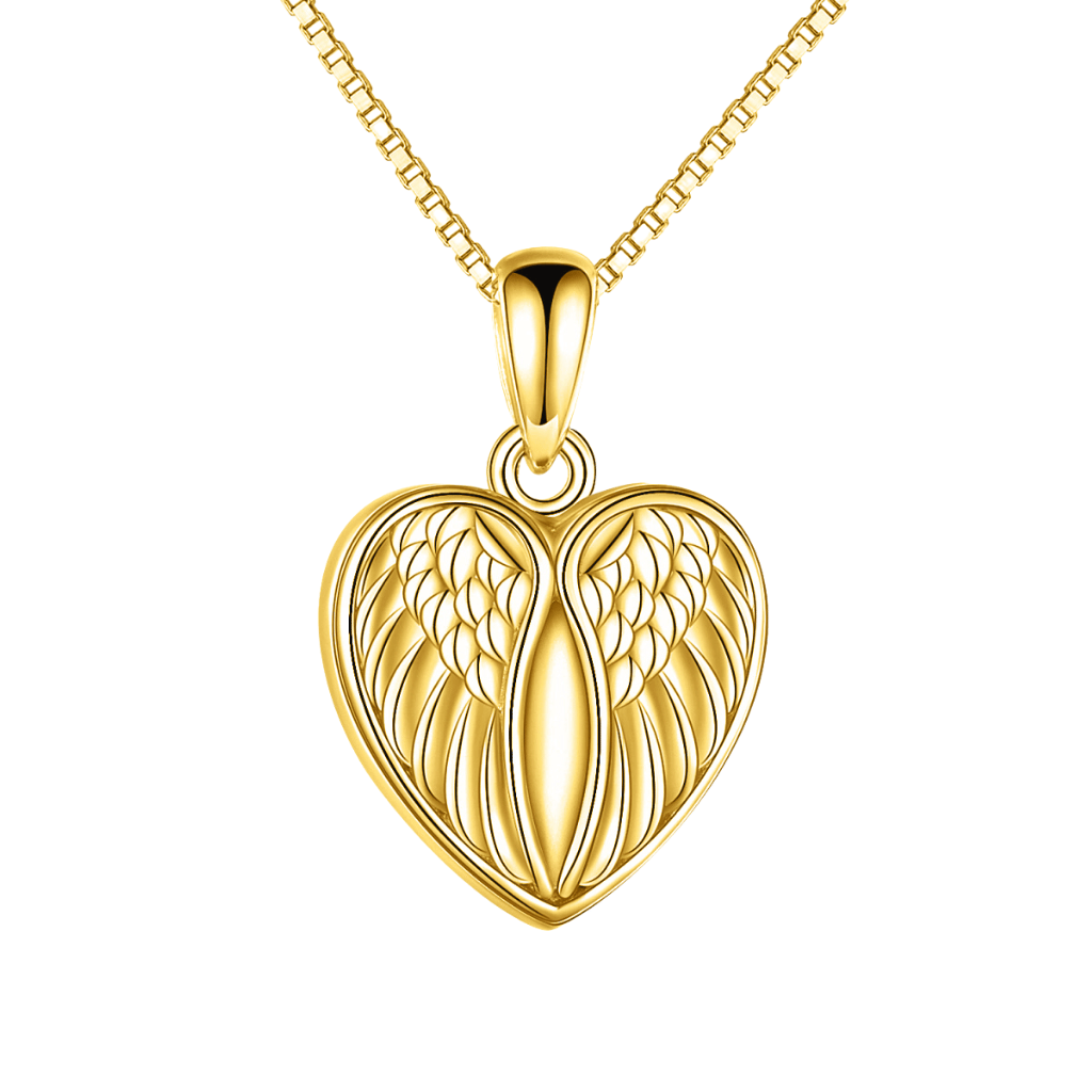 Heart Of An Angel Gold Vermeil Cremation Necklace