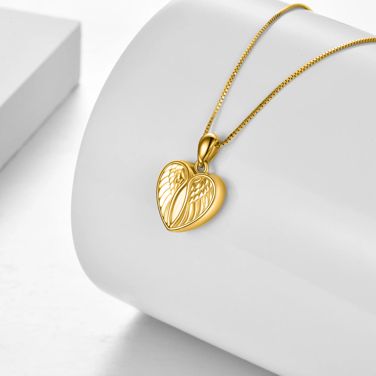 Heart Of An Angel Gold Vermeil Cremation Necklace