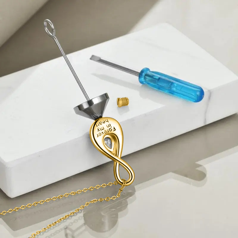 Infinite Love Vermeil Cremation Pendant