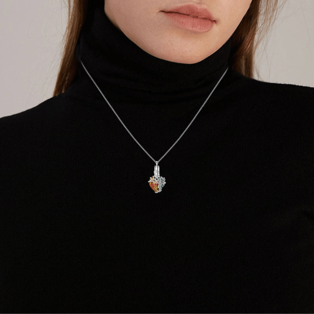 Iridescent Bloom Cremation Pendant