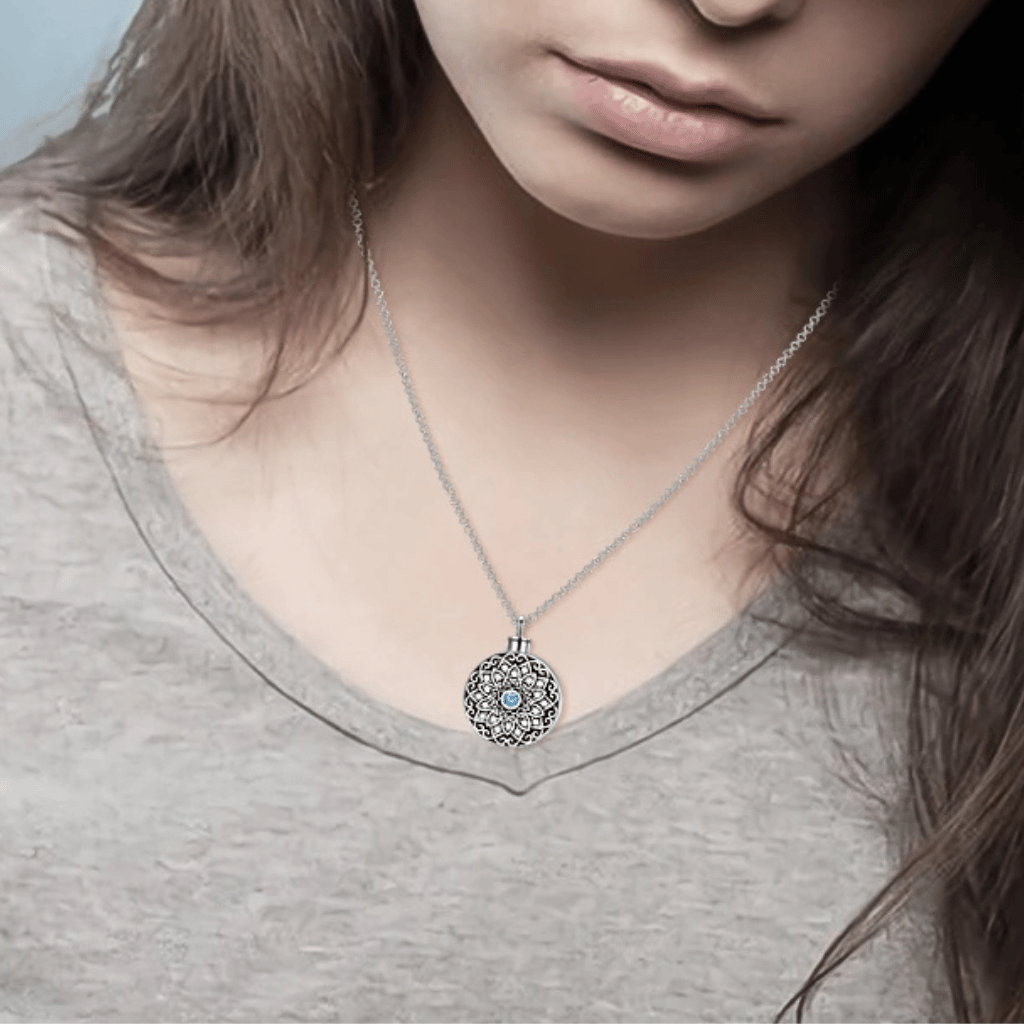 Mandala Radiance Cremation Necklace