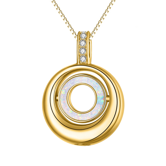 Opal Opulence Vermeil Cremation Pendant