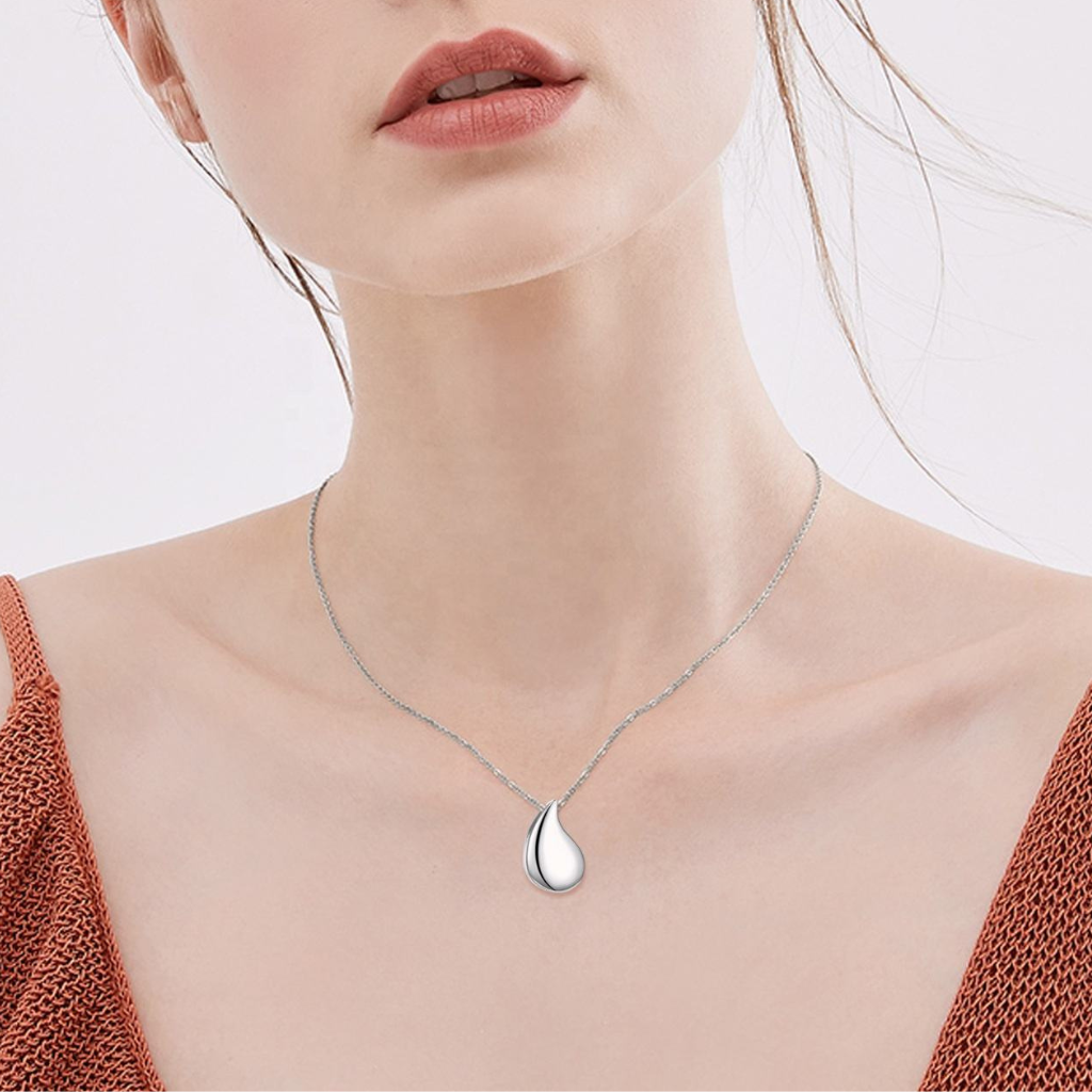 Teardrop cremation necklace discount