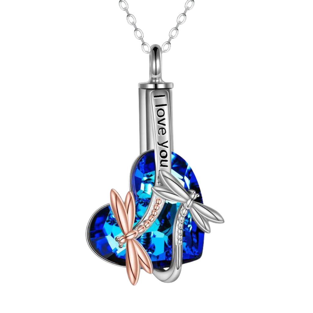 Dragonfly Wings Cremation Necklace