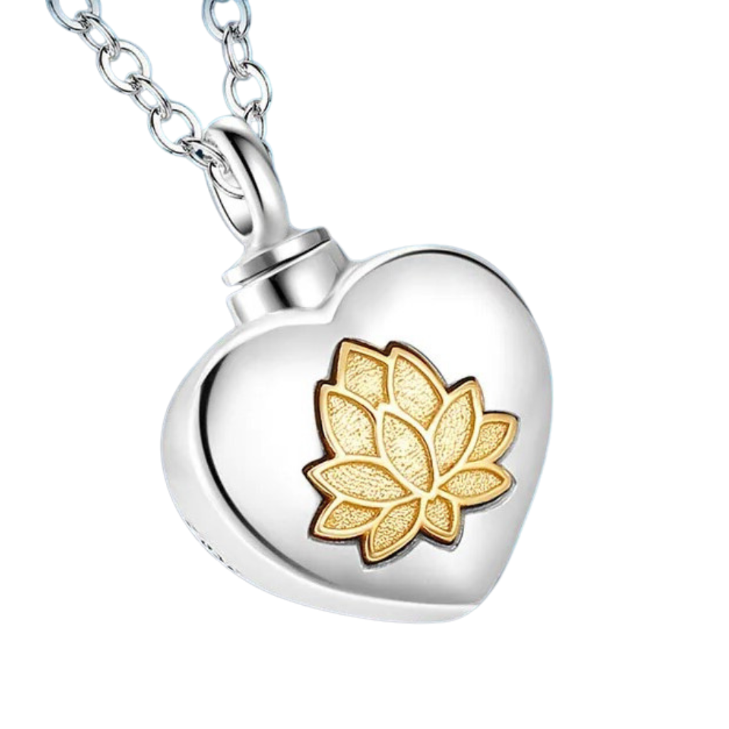 Golden Lotus Cremation Pendant